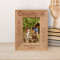 No Matter What Challenges Might Carry Us Apart Personalized Wooden Frame 3 1/2" x 5" Brown (Vertical)