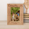 No Matter What Challenges Might Carry Us Apart Personalized Wooden Frame 4" x 6" Brown (Vertical)