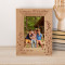Cousins Are A Little Bit Of Childhood That Can Never Be Lost Personalized Wooden Frame 4" x 6" Brown (Vertical)