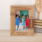 A Grandparents House Is Where Cousins Become Best Fiends Personalized Wooden Frame 4" x 6" Brown (Vertical)