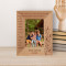 Having Cousins Is A True Blessing Because They Are Best Friends Personalized Wooden Frame 3 1/2" x 5" Brown (Vertical)