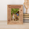 Cousins Are Forever Friends Whose Hearts Are Bound Together By The Love Of A Family Personalized Wooden Frame 3 1/2" x 5" Brown (Vertical)