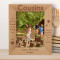 Cousins Are Forever Friends Whose Hearts Are Bound Together By The Love Of A Family Personalized Wooden Frame 8" x 10" Brown (Vertical)