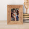 Cousins Are Connected Heart To Heart Personalized Wooden Frame 3 1/2" x 5" Brown (Vertical)
