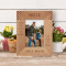 Niece You Are Full Of Love And Surprises Personalized Wooden Frame 3 1/2" x 5" Brown (Vertical)