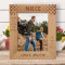Niece You Are Full Of Love And Surprises Personalized Wooden Frame 8" x 10" Brown (Vertical)