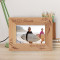 We Love Parents Personalized Wooden Frame-6" x 4" Brown Horizontal