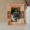 The Brave Never Die Personalized Wooden Frame 4" x 6" Brown (Vertical)