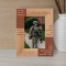 For The Love Of Country, They Accepted Death Personalized Wooden Frame 4" x 6" Brown (Vertical)