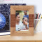 My Nephew You Are A Connection To Life Personalized Wooden Frame 4" x 6" Brown (Vertical)