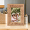 So Much Of What Is Great Has Sprung From The Closeness Of Family Ties Personalized Wooden Frame 4" x 6" Brown (Vertical)