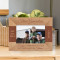 Three Generation Family Is A Connection To Life, A Tie To The Past & A Road To The Future Personalized Wooden Frame-6" x 4" Brown Horizontal