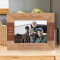Three Generation Family Is A Connection To Life, A Tie To The Past & A Road To The Future Personalized Wooden Frame-7" x 5" Brown Horizontal