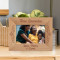 Three Generation Personalized Wooden Frame-6" x 4" Brown Horizontal