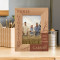 Three Generation Personalized Wooden Frame 4" x 6" Brown (Vertical)