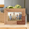 Three Generation Personalized Wooden Frame-6" x 4" Brown Horizontal