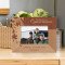 Three Generation Personalized Wooden Frame-5" x 3 1/2" Brown Horizontal
