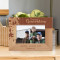 Three Generation Personalized Wooden Frame-6" x 4" Brown Horizontal