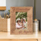 So Much Of What Is Great Has Sprung From The Closeness Of Family Ties Personalized Wooden Frame 3 1/2" x 5" Brown (Vertical)