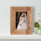 Happiness And Confidence Are The Prettiest Things You Can Wear On Your Wedding Day Personalized Wooden Frame 3 1/2" x 5" Brown (Vertical)