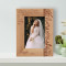Happiness And Confidence Are The Prettiest Things You Can Wear On Your Wedding Day Personalized Wooden Frame 4" x 6" Brown (Vertical)