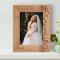 Happiness And Confidence Are The Prettiest Things You Can Wear On Your Wedding Day Personalized Wooden Frame 5" x 7" Brown (Vertical)