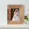Nothing Can Make A Woman Look Beautiful Like The Glow On Her Wedding Day Personalized Wooden Frame 3 1/2" x 5" Brown (Vertical)
