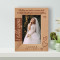 Nothing Can Make A Woman Look Beautiful Like The Glow On Her Wedding Day Personalized Wooden Frame 4" x 6" Brown (Vertical)
