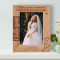 Nothing Can Make A Woman Look Beautiful Like The Glow On Her Wedding Day Personalized Wooden Frame 5" x 7" Brown (Vertical)