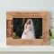 Nothing Can Make A Woman Look Beautiful Like The Glow On Her Wedding Day Personalized Wooden Frame-7" x 5" Brown Horizontal