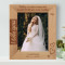 Nothing Can Make A Woman Look Beautiful Like The Glow On Her Wedding Day Personalized Wooden Frame 8" x 10" Brown (Vertical)