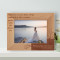 Keep Love In Your Heart Personalized Wooden Frame-7" x 5" Brown Horizontal