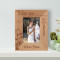 I Love You More Today Than Yesterday Personalized Wooden Frame 3 1/2" x 5" Brown (Vertical)