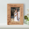 I Love You More Today Than Yesterday Personalized Wooden Frame 4" x 6" Brown (Vertical)