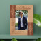 I Promise To Never Forget That Personalized Wooden Frame 4" x 6" Brown (Vertical)
