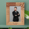 A Happy Marriage Is A Long Conversation Personalized Wooden Frame 5" x 7" Brown (Vertical)