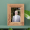 We Find Someone Whose Weirdness Is Compatible With Ours Personalized Wooden Frame 4" x 6" Brown (Vertical)