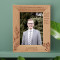 We Find Someone Whose Weirdness Is Compatible With Ours Personalized Wooden Frame 5" x 7" Brown (Vertical)