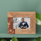 Happiness Looks Gorgeous On You Personalized Wooden Frame-5" x 3 1/2" Brown Horizontal
