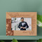 Happiness Looks Gorgeous On You Personalized Wooden Frame-6" x 4" Brown Horizontal