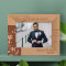 Happiness Looks Gorgeous On You Personalized Wooden Frame-7" x 5" Brown Horizontal
