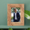 Sometimes The Heart Sees What Is Invisible To The Eye Personalized Wooden Frame 4" x 6" Brown (Vertical)