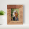 So Much Of What Is Great Has Sprung From The Closeness Of Family Ties Personalized Wooden Frame 3 1/2" x 5" Brown (Vertical)