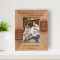 Family Is A Connection To Life Personalized Wooden Frame 3 1/2" x 5" Brown (Vertical)