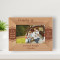 Family Is A Connection To Life Personalized Wooden Frame-6" x 4" Brown Horizontal