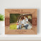 Family Is A Connection To Life Personalized Wooden Frame-7" x 5" Brown Horizontal