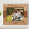 Family Is A Connection To Life Personalized Wooden Frame-10" x 8" Brown Horizontal