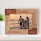Our Family Is The Most Important Thing In The World Personalized Wooden Frame-7" x 5" Brown Horizontal