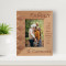 No Matter What Happens, A Family Will Always Have Your Back Personalized Wooden Frame 3 1/2" x 5" Brown (Vertical)