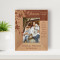 And Family Means Nobody Gets Left Behind Or Forgotten Personalized Wooden Frame 3 1/2" x 5" Brown (Vertical)